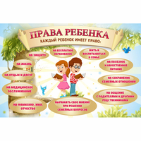 Стенд "Права ребенка" 1,5х1,0 - fgospostavki.ru - Миасс