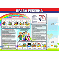 Стенд "Права ребенка" с 2 карманами - fgospostavki.ru - Миасс