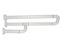 Поручень неоткидной трёхопорный с антибактериальным покрытием (белый) - fgospostavki.ru - Миасс