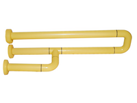 Поручень неоткидной трёхопорный с антибактериальным покрытием (желтый) - fgospostavki.ru - Миасс