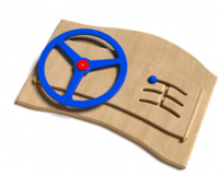 Дидактическая панель с автомобильным рулем - fgospostavki.ru - Миасс