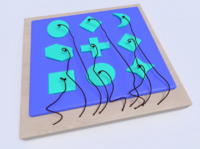 Развивающая панель с геометрическими фигурами - fgospostavki.ru - Миасс