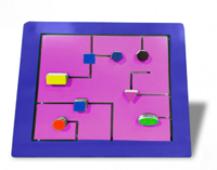 Тактильно-развивающая панель с геометрическими фигурами - fgospostavki.ru - Миасс