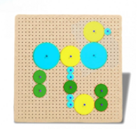 Тактильно-развивающая панель с разноцветными шестеренками - fgospostavki.ru - Миасс