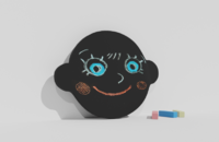 Фигурная грифельная меловая доска на тему эмоций - fgospostavki.ru - Миасс