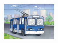 Магнитный пазл "Троллейбус" - fgospostavki.ru - Миасс