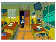 Магнитно-маркерный ситуационный плакат "Классная комната" с набором магнитных карточек + методические рекомендации (иностранный язык) - fgospostavki.ru - Миасс