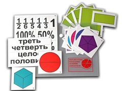 Набор для изучения простых дробей. Составление целого из частей (раздаточный) - fgospostavki.ru - Миасс