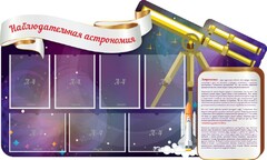 Стенд "Наблюдательная астрономия" - fgospostavki.ru - Миасс