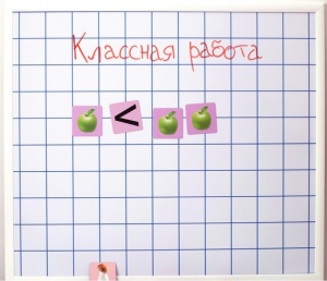 Магнитно-маркерная доска "Клетка" (86 см х 75 см) - fgospostavki.ru - Миасс