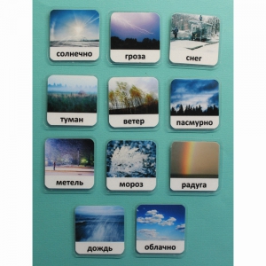 Набор карточек "Погода" (с фотографиями) - fgospostavki.ru - Миасс