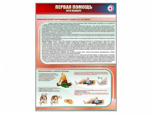 Стенд "Первая помощь при пожаре" - fgospostavki.ru - Миасс