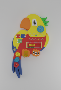 Бизиборд «Разноцветный попугай» - fgospostavki.ru - Миасс