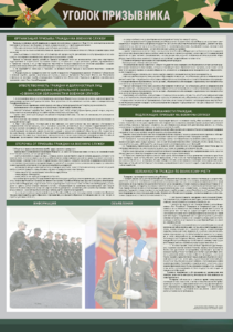 Стенд-уголок "Уголок призывника" - fgospostavki.ru - Миасс