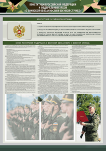 Стенд-уголок "Конституция Российской Федерации и Федеральный закон "О воинской обязанности и военной службе" - fgospostavki.ru - Миасс