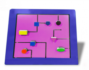 Тактильно-развивающая панель с геометрическими фигурами - fgospostavki.ru - Миасс