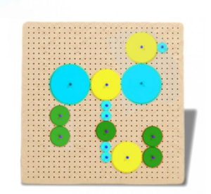 Тактильно-развивающая панель с разноцветными шестеренками - fgospostavki.ru - Миасс