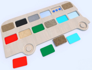 Тактильные разноцветные дощечки «Автобус» - fgospostavki.ru - Миасс