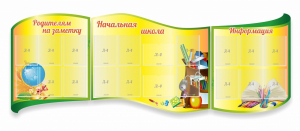 Стенд "Начальная школа" резной из 3-х частей - fgospostavki.ru - Миасс