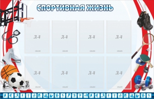 Стенд "Спортивная жизнь" Вариант 1 - fgospostavki.ru - Миасс