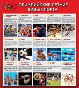 Стенд "Олимпийские летние виды спорта" - fgospostavki.ru - Миасс