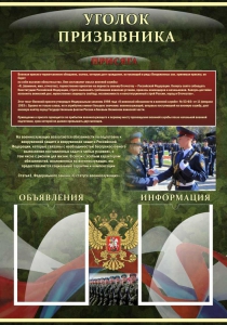 Стенд "Уголок призывника" - fgospostavki.ru - Миасс