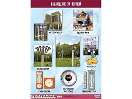 Таблица демонстрационная "Наблюдение за погодой" (винил 70*100) - fgospostavki.ru - Миасс