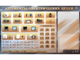 Наглядно-демонстрационный светодинамический стенд "Элементы электрических цепей" с маркерными полями - fgospostavki.ru - Миасс