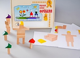Игровой набор Фребеля "Конструктор деревянный без соединений-3" (Серия "Эксперимент") - fgospostavki.ru - Миасс