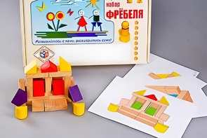 Игровой набор Фребеля "Конструктор деревянный без соединений-4" (Серия "Эксперимент") - fgospostavki.ru - Миасс