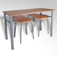 Обеденная группа четырехместная с табуретами - fgospostavki.ru - Миасс