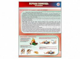 Стенд "Первая помощь при пожаре" - fgospostavki.ru - Миасс