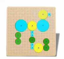 Тактильно-развивающая панель с разноцветными шестеренками - fgospostavki.ru - Миасс