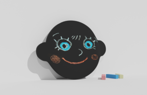 Фигурная грифельная меловая доска на тему эмоций - fgospostavki.ru - Миасс