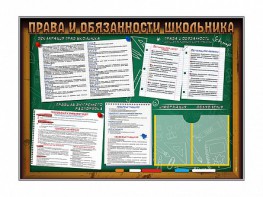 Стенд-уголок "Права и обязанности школьника" - fgospostavki.ru - Миасс